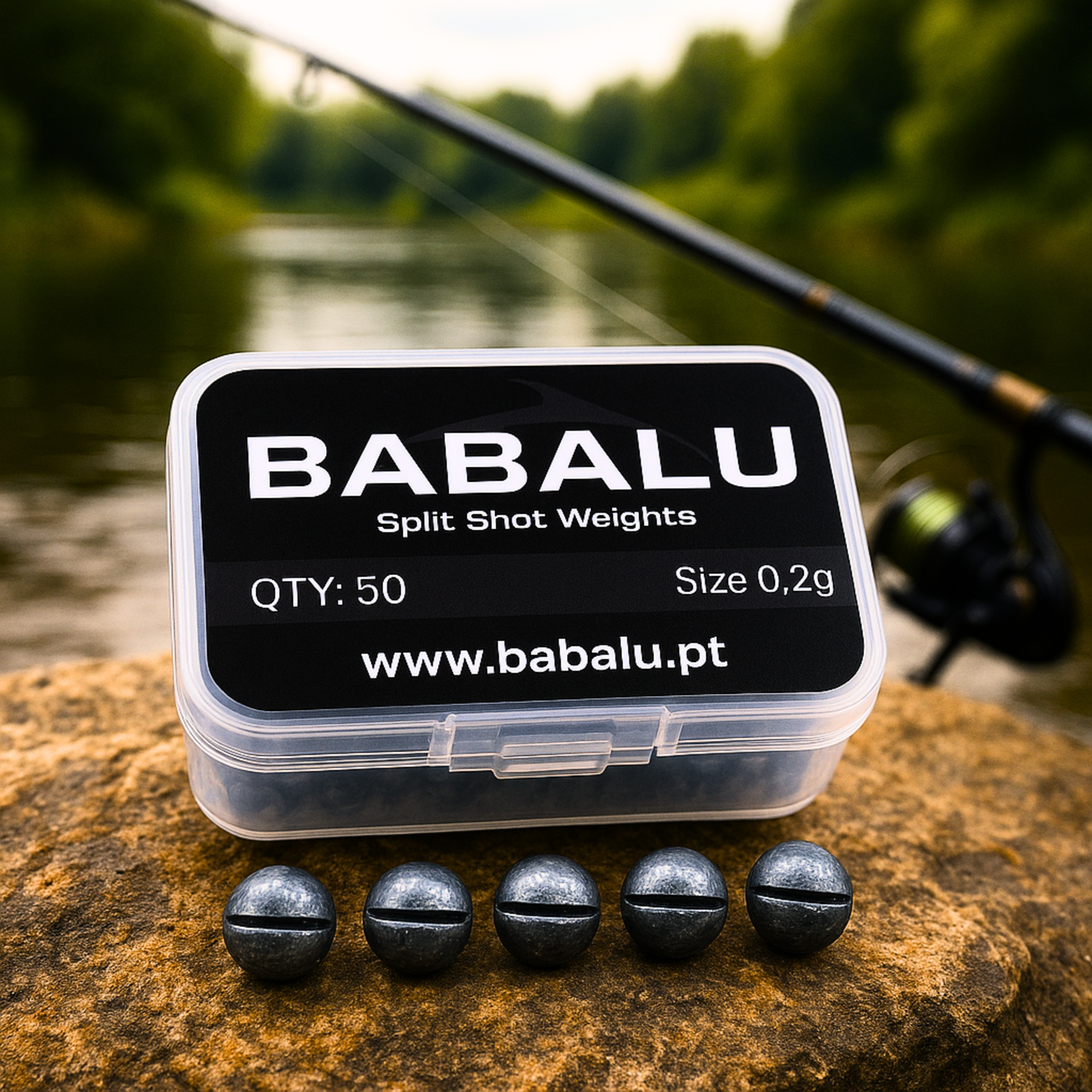 BABALU Split Shot Weights 50Pcs - Lead
